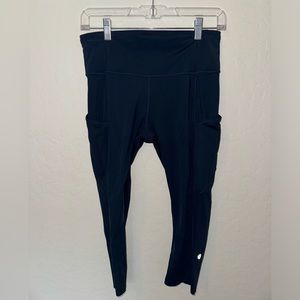 Lululemon Size 8 Leggings Navy Blue